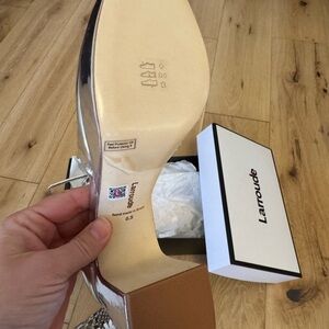 Larroude Silver Heels